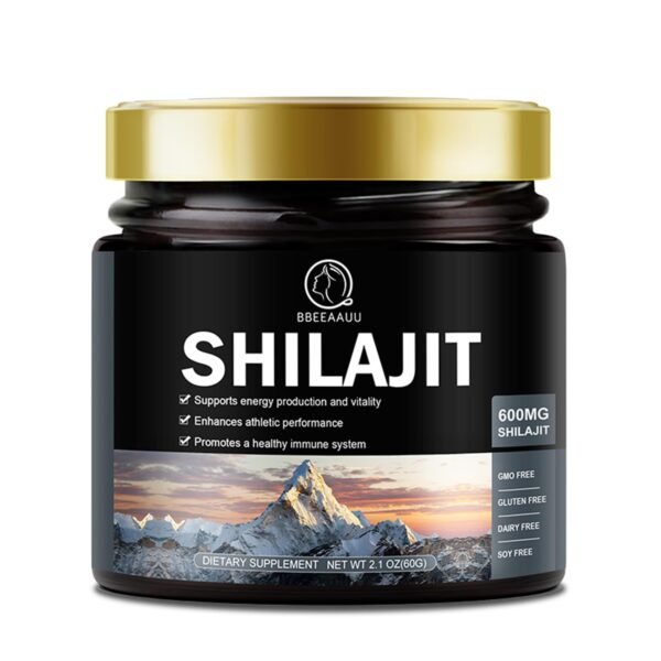 Bbeeaauu Shilajit Pure Original Himalayan Shilajit Resin 600mg Maximum Potency Natural Organic Shilajit Resin Acid with 85+ Trace Minerals & Fulvic Acid for Energy , Immune Support