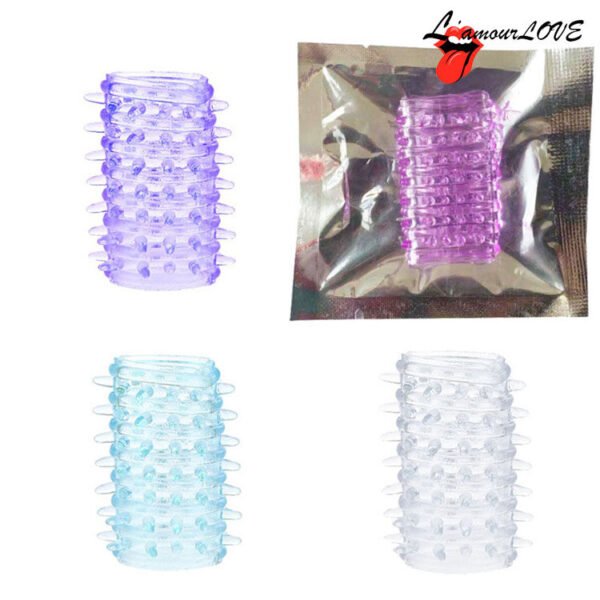 Be Care Cock Delay Ring Penis Sleeve Reusable Condom Adult Toy G-Spot Crystal Spike Penis Sleeve - Image 2