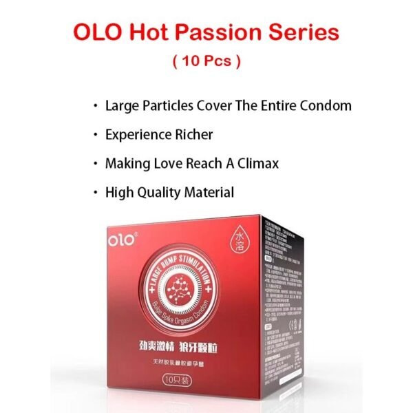 OLO NEO Ultra-Thin 001 Wolf Tooth Passion Hyaluronic Acid Condoms 10's - Image 2