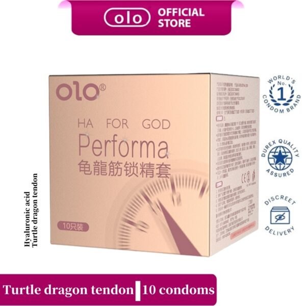 OLO Performa Turtle Dragon Tendon Hyaluronic Acid Condom 10's