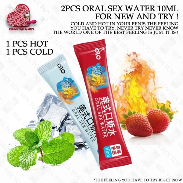 OLO Oral Sex Water Explore Fun Cool & Hot Stimulation Product For Adult Sex Play Lubricant Stimulation of Penis 2piece - Image 7