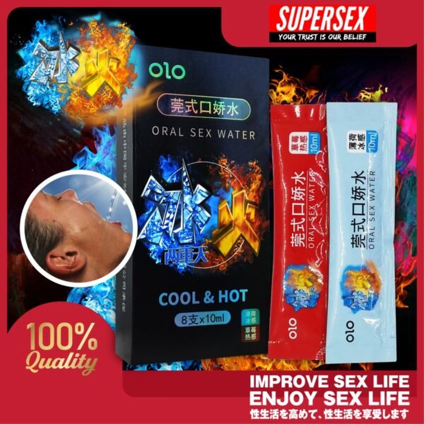 OLO Oral Sex Water Explore Fun Cool & Hot Stimulation Product For Adult Sex Play Lubricant Stimulation of Penis 2piece - Image 3