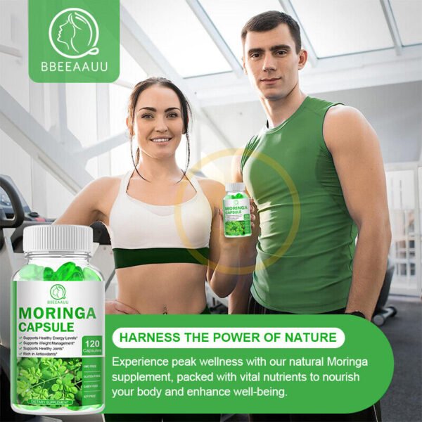 Bbeeaauu Moringa Soft Gel Contains over 92 nutrients and 46 , Immune and Heart Health Supports Healthy Energy Levels and Weight Management 120pcs - Image 2