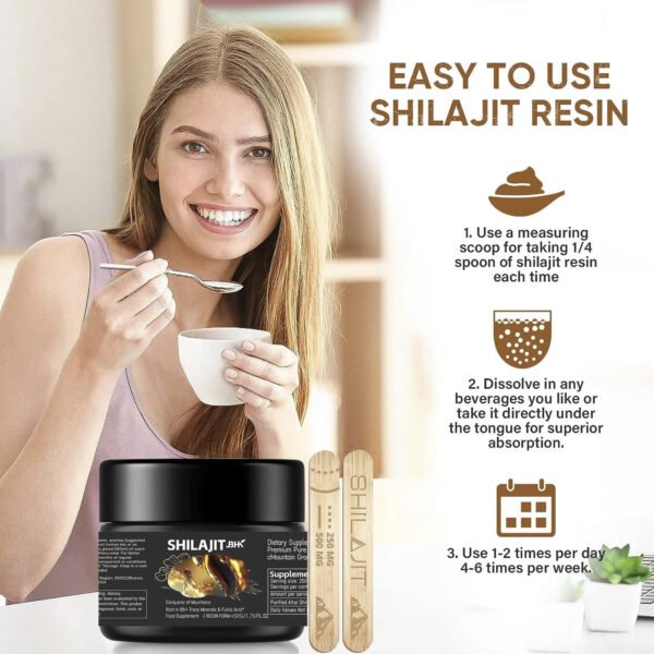 Googeer Purest Himalayan Shilajit Resin 100% Pure 600mg Maximum Natural Organic Resin with 85+ Trace Minerals & Fulvic Acid for Energy , Immune Support - Image 3