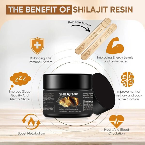 Googeer Purest Himalayan Shilajit Resin 100% Pure 600mg Maximum Natural Organic Resin with 85+ Trace Minerals & Fulvic Acid for Energy , Immune Support - Image 8