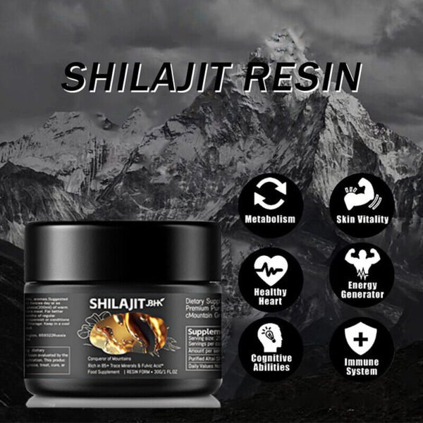 Googeer Purest Himalayan Shilajit Resin 100% Pure 600mg Maximum Natural Organic Resin with 85+ Trace Minerals & Fulvic Acid for Energy , Immune Support - Image 4