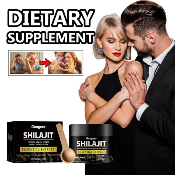 Googeer Purest Himalayan Shilajit Resin 100% Pure 600mg Maximum Natural Organic Resin with 85+ Trace Minerals & Fulvic Acid for Energy , Immune Support