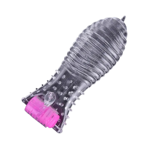 Premium Vibrate Crystal Spike Condom Men Enlarger Sleeve